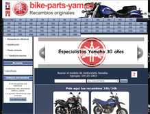 Tablet Screenshot of bike-parts-yam.es