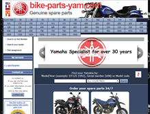 Tablet Screenshot of bike-parts-yam.com